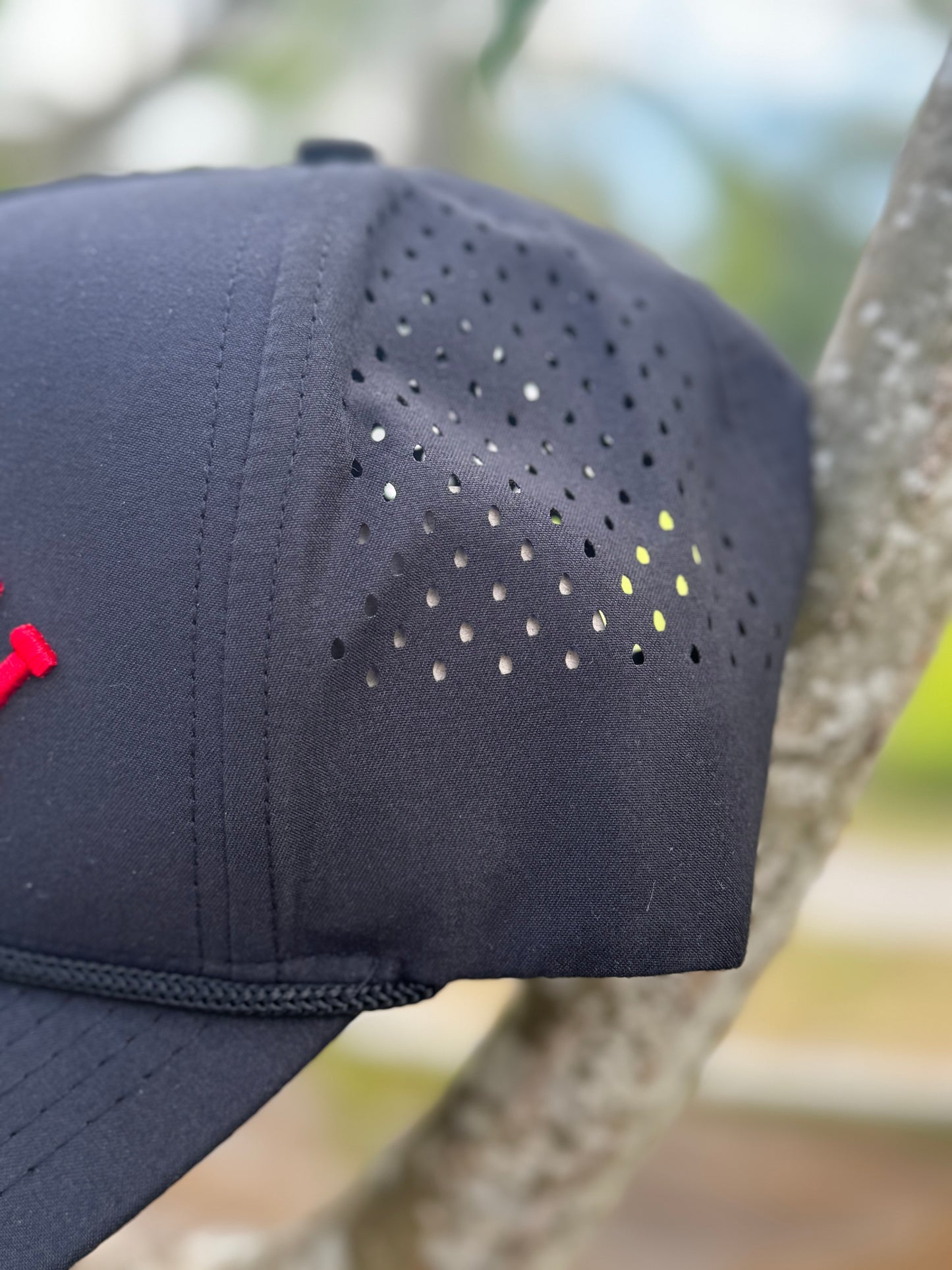 ....BRED UPSIDE DOWN TAMPA BAY LASER CUT CAP IN STOCK