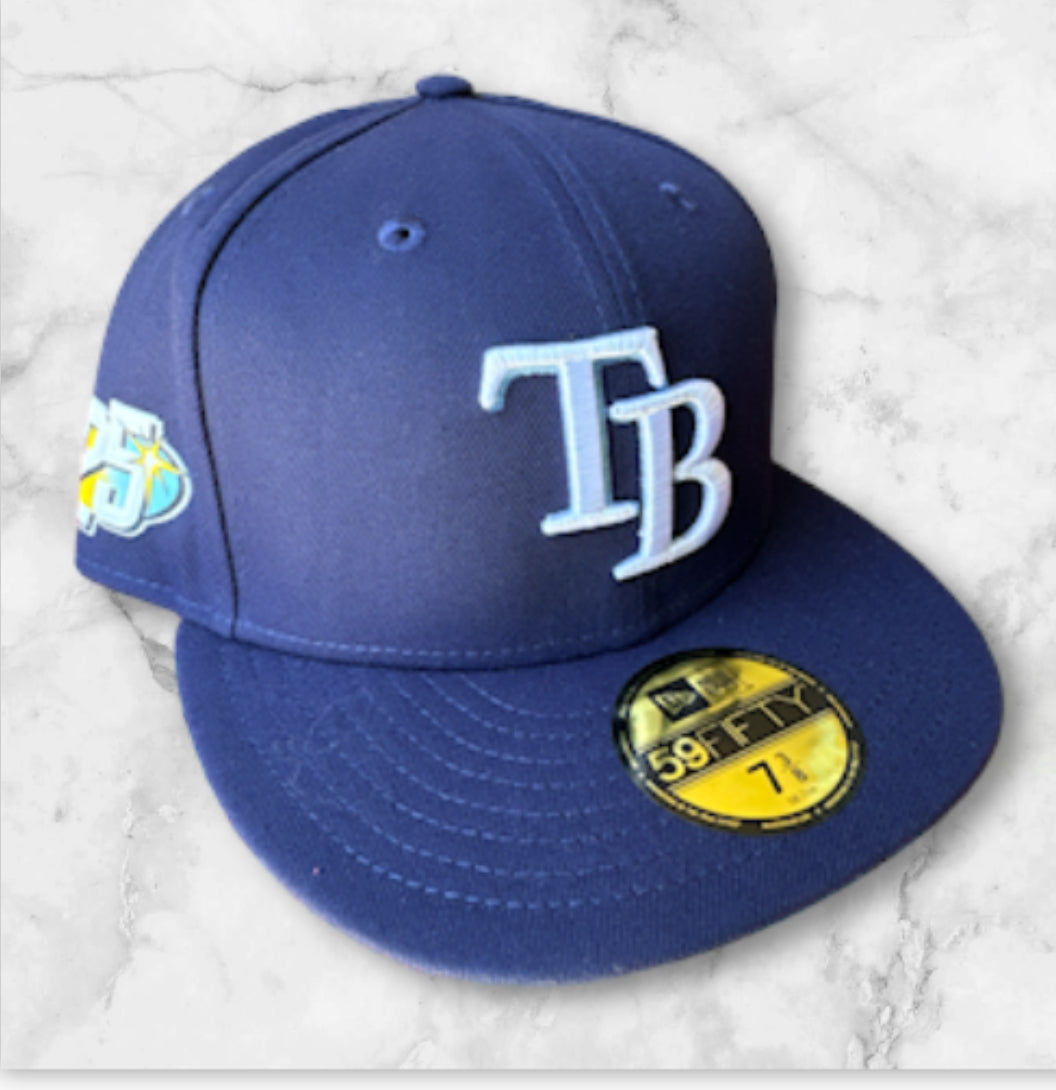 Rays New Era 59fifty 25 years side patch fitted hat