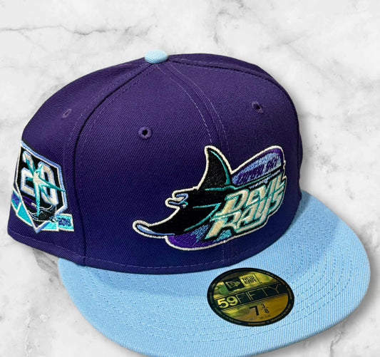 Rays purple 20 year patch New Era 59fifty Fitted Hat