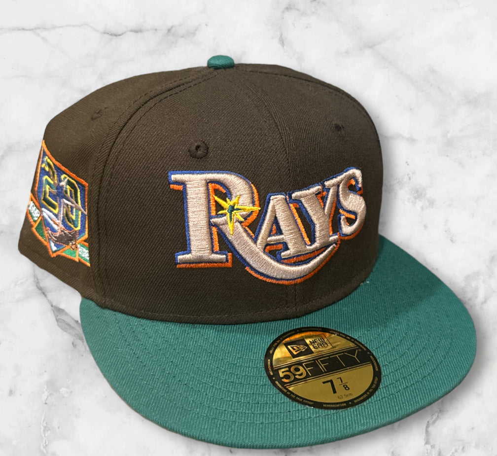 Rays New Era  7 7/8 Brown & green Fitted hat