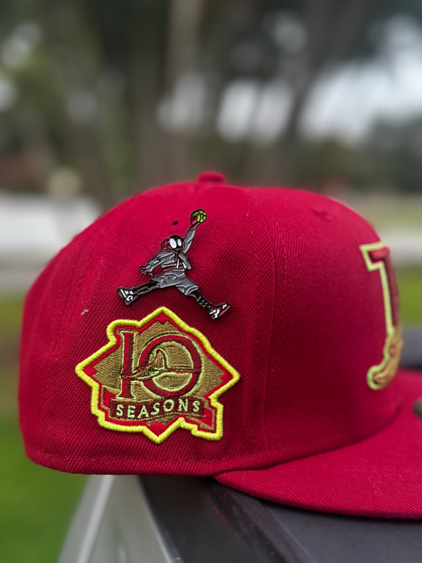 Air Spidey enamel hat pin