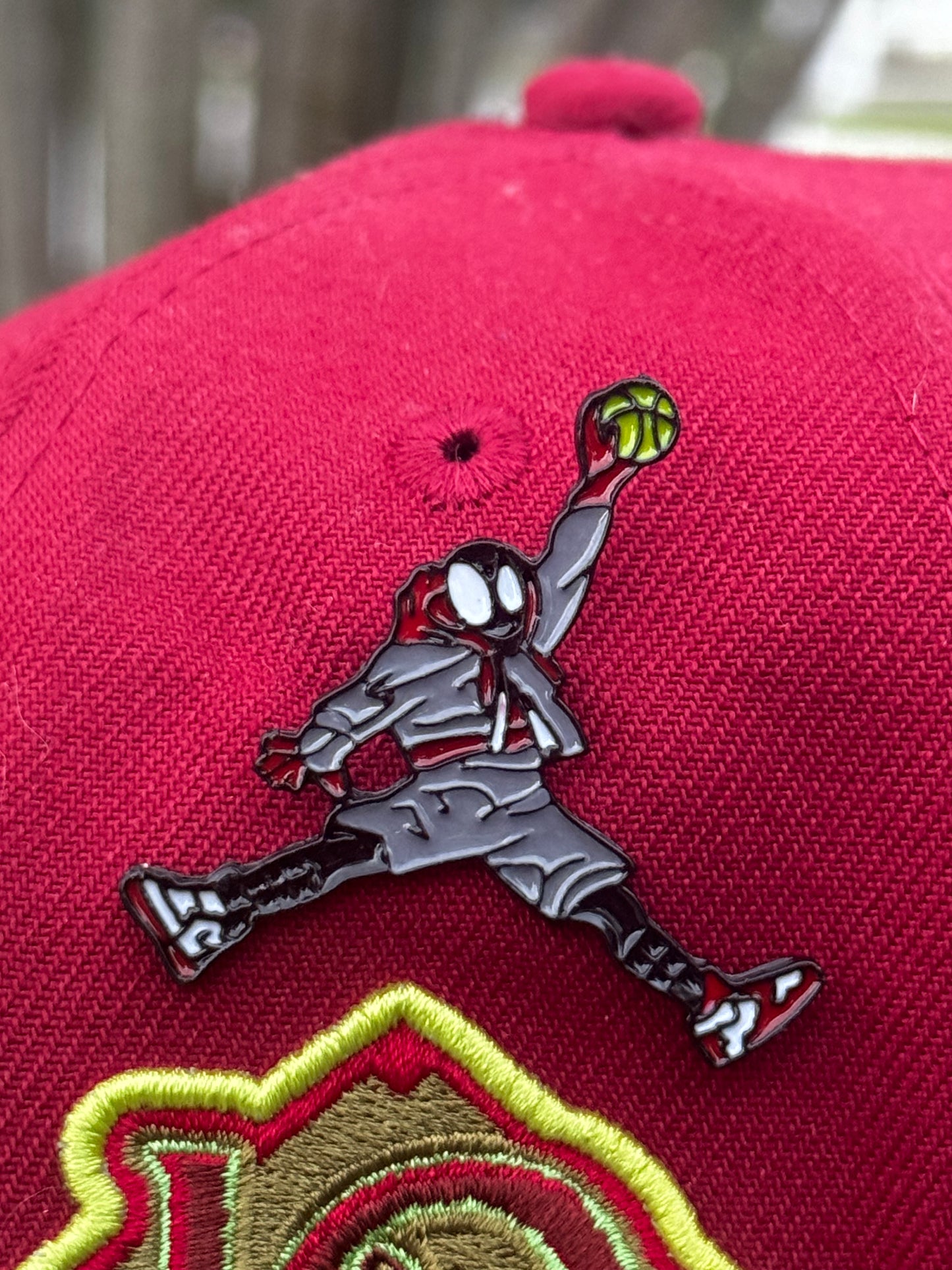 Air Spidey enamel hat pin