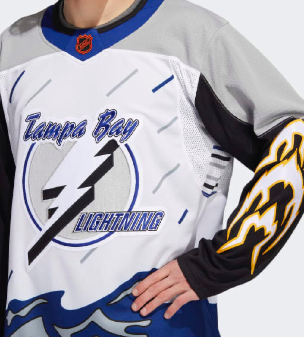 Authentic Adidas, Tampa Bay Lightning reverse retro blank jersey