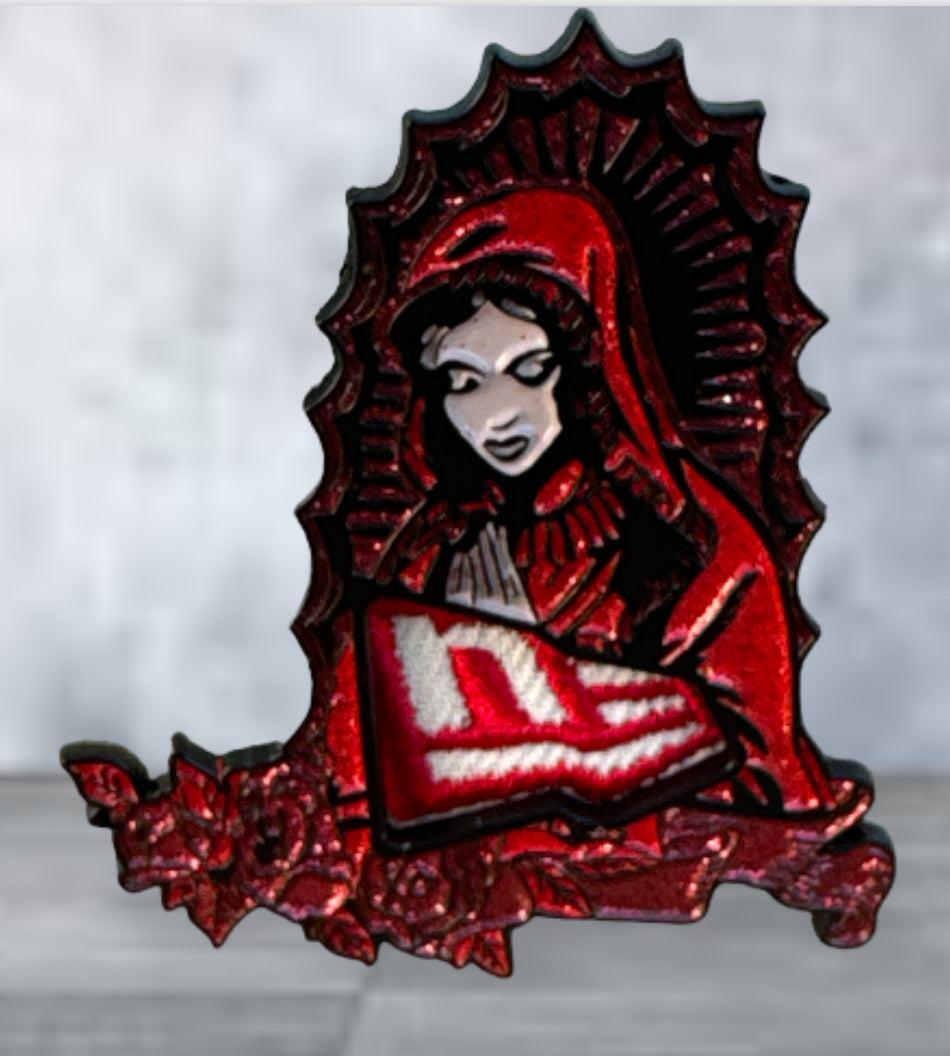 Large Virgin Mary Hat Pin Accessory