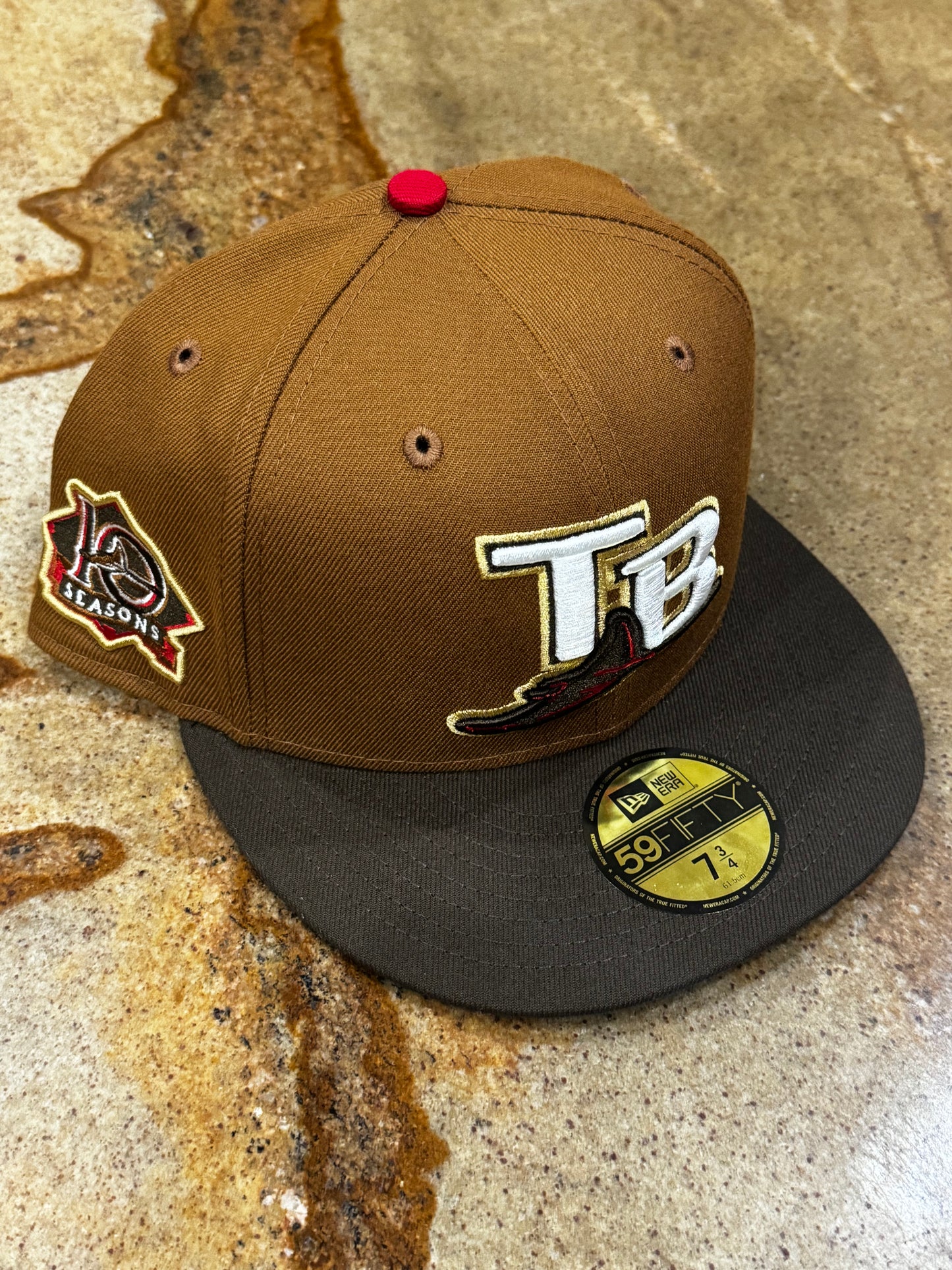 Tampa Bay Rays Fitted New Era Hat 10 Season Patch