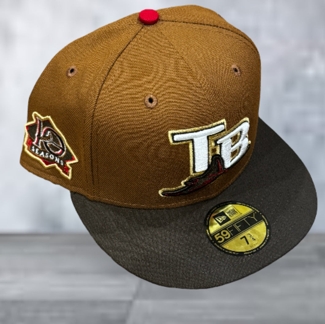 Tampa Bay Rays Fitted New Era Hat 10 Season Patch