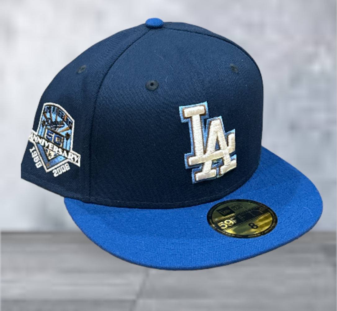 LA Dodgers 50yr Patch New Era Fitted Hat