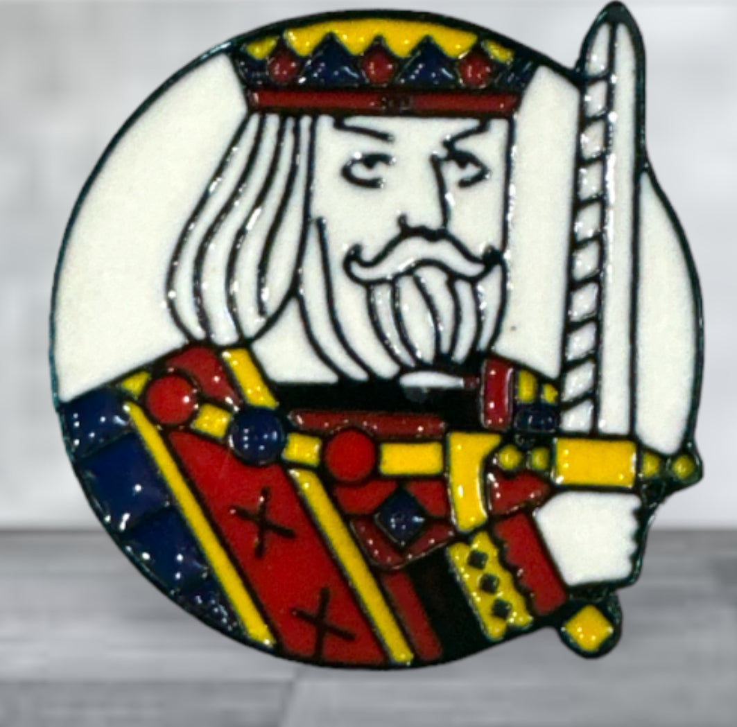 King Enamel Pin