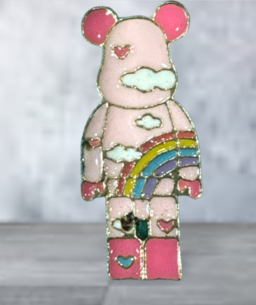 Small Rainbow Bear pin