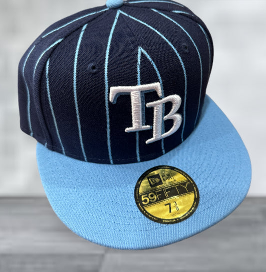 Tampa Bay Rays New Era Pinstripe Fitted Hat