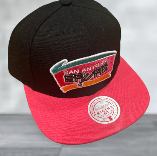 Spurs Mitchell & Ness Pink Bill Snapback Hat