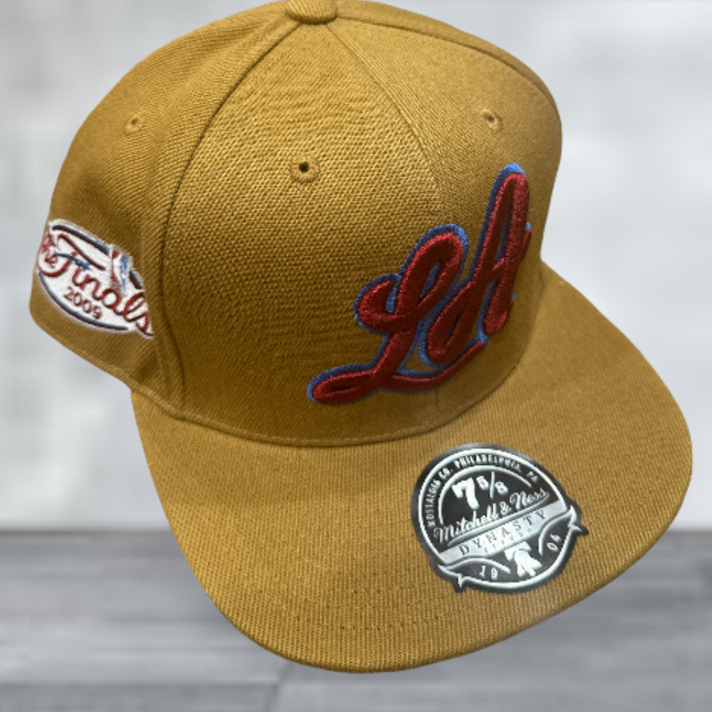 Lakers Tan Mitchell & Ness Dynasty Fitted Hat