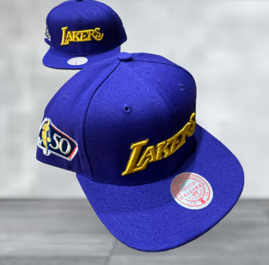 Lakers 50th Year Parch Mitchell & Ness Snapback Hat