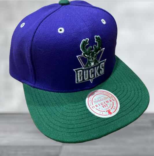 Bucks Big Logo Mitchell & Ness Snapback