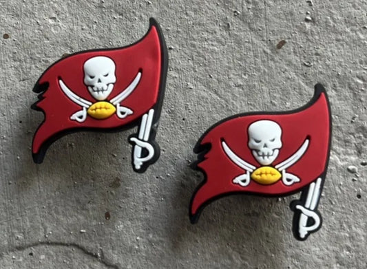 Buccaneers Flag Logo Croc Charms ( set of 2 )