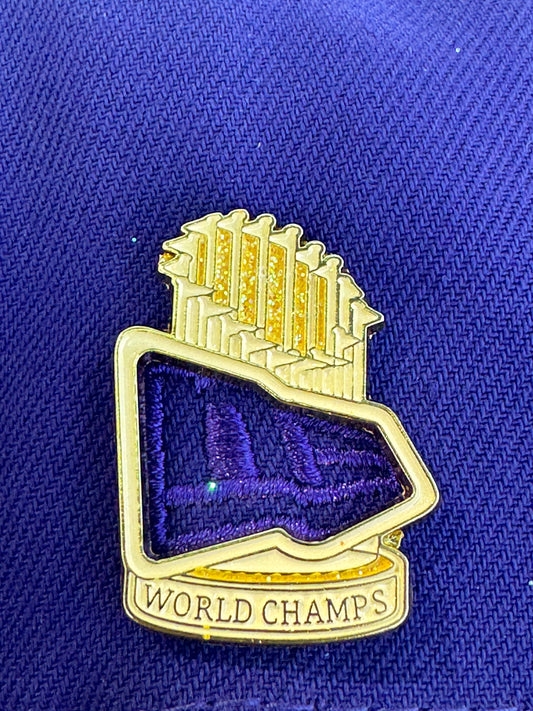 Gold World Series Trophy Hat Pin